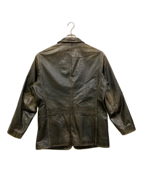 POLO RALPH LAUREN（ポロ・ラルフローレン）POLO RALPH LAUREN (ポロ・ラルフローレン) 90ｓ レザーカーコート グレー サイズ:Lの古着・服飾アイテム