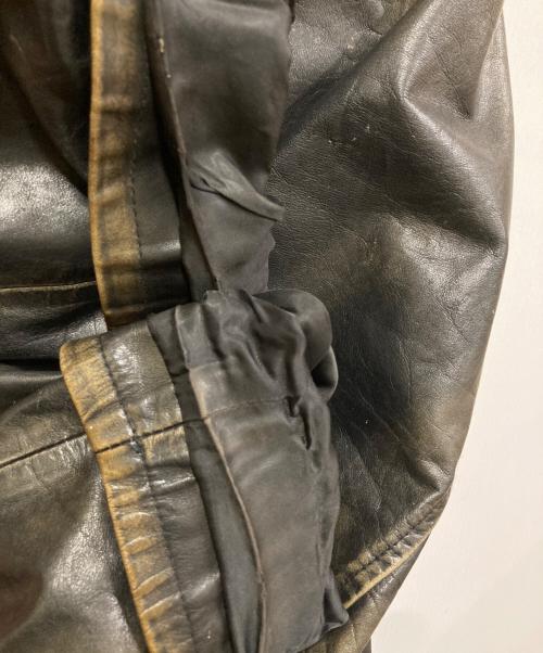 POLO RALPH LAUREN（ポロ・ラルフローレン）POLO RALPH LAUREN (ポロ・ラルフローレン) 90ｓ レザーカーコート グレー サイズ:Lの古着・服飾アイテム