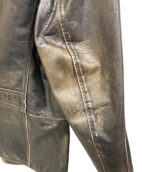 POLO RALPH LAUREN（ポロ・ラルフローレン）POLO RALPH LAUREN (ポロ・ラルフローレン) 90ｓ レザーカーコート グレー サイズ:Lの古着・服飾アイテム