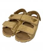 PRADAプラダ）の古着「クロシェサンダル」｜ベージュ