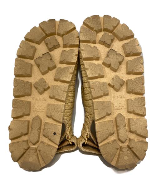 PRADA（プラダ）PRADA (プラダ) クロシェサンダル ベージュ サイズ:SIZE 36の古着・服飾アイテム