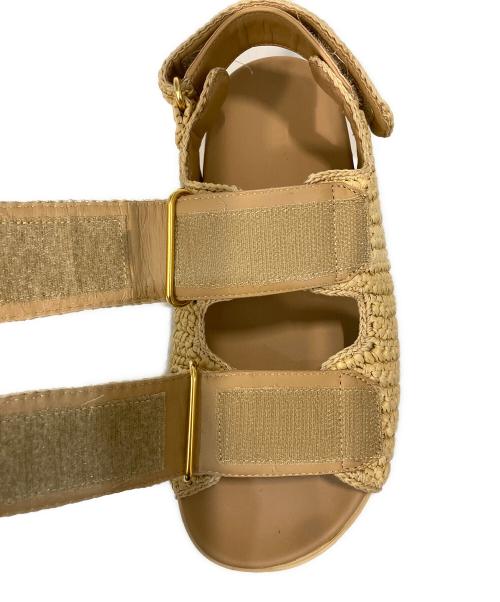 PRADA（プラダ）PRADA (プラダ) クロシェサンダル ベージュ サイズ:SIZE 36の古着・服飾アイテム