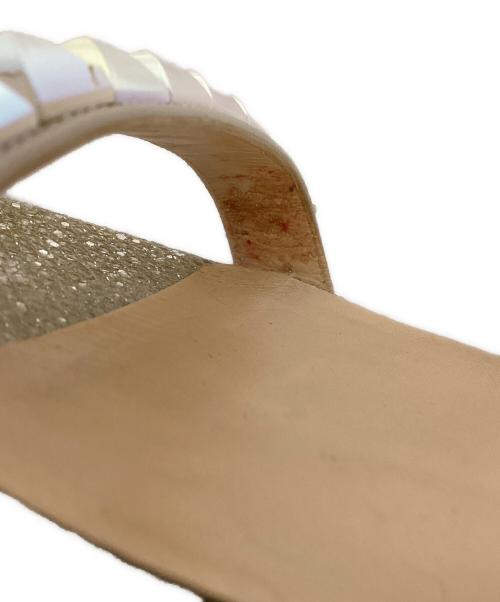 Christian Louboutin（クリスチャン・ルブタン）Christian Louboutin (クリスチャン・ルブタン) クリスタルスタッズサンダル ベージュ サイズ:36の古着・服飾アイテム