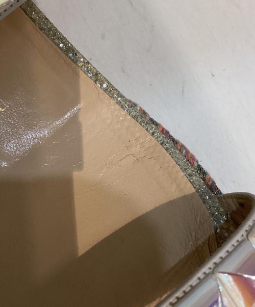 Christian Louboutin（クリスチャン・ルブタン）Christian Louboutin (クリスチャン・ルブタン) クリスタルスタッズサンダル ベージュ サイズ:36の古着・服飾アイテム