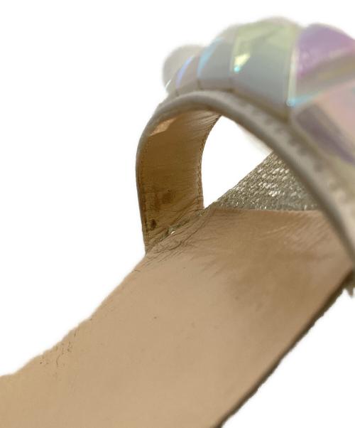 Christian Louboutin（クリスチャン・ルブタン）Christian Louboutin (クリスチャン・ルブタン) クリスタルスタッズサンダル ベージュ サイズ:36の古着・服飾アイテム