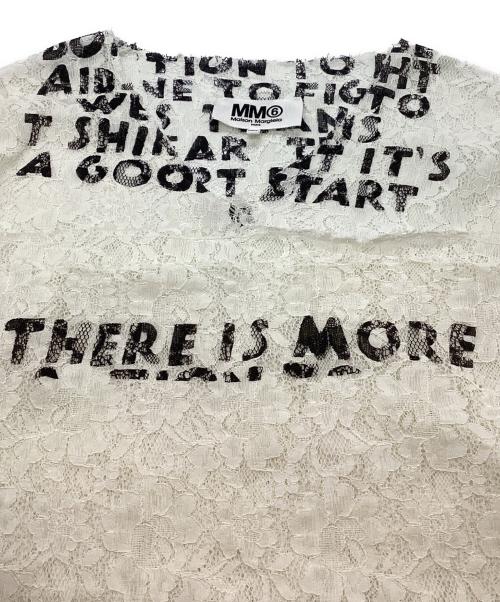 MM6 Maison Margiela（エムエムシックスメゾンマルジェラ）MM6 Maison Margiela (エムエムシックスメゾンマルジェラ) S/S レースカットソー ホワイト サイズ:Mの古着・服飾アイテム