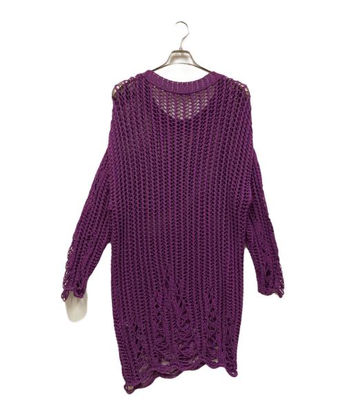 DIESEL（ディーゼル）DIESEL (ディーゼル) メッシュニット プルオーバー パープル サイズ:xsの古着・服飾アイテム