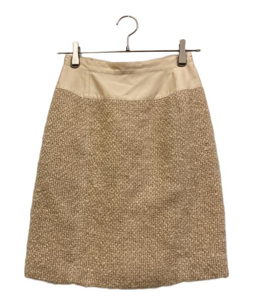 LOUIS VUITTON（ルイ ヴィトン）LOUIS VUITTON (ルイ ヴィトン) ウール・モヘアスカート アイボリー サイズ:SIZE 36の古着・服飾アイテム