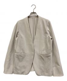 SOEJU（ソージュ）の古着「ノーカラージャケット」｜ベージュ