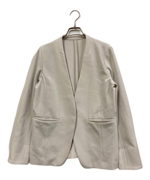 SOEJU（ソージュ）SOEJU (ソージュ) ノーカラージャケット ベージュ サイズ:Lの古着・服飾アイテム