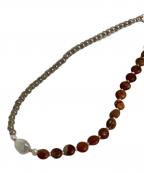 MAUA JEWELRYマウア ジュエリー）の古着「Brown I.stone necklace」｜ブラウン×シルバー