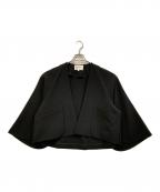 ENFOLDエンフォルド）の古着「ドレープノーカラージャケット」｜ブラック