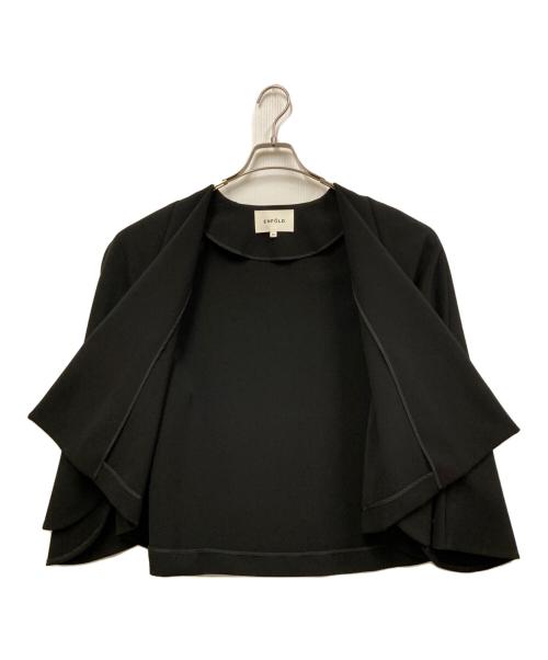 ENFOLD（エンフォルド）ENFOLD (エンフォルド) ドレープノーカラージャケット ブラック サイズ:36の古着・服飾アイテム