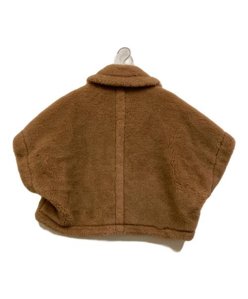 MaxMara（マックスマーラ）MaxMara (マックスマーラ) NEWTERZO TEDDY テディベア ケープボアケープ キャメル サイズ:Sの古着・服飾アイテム