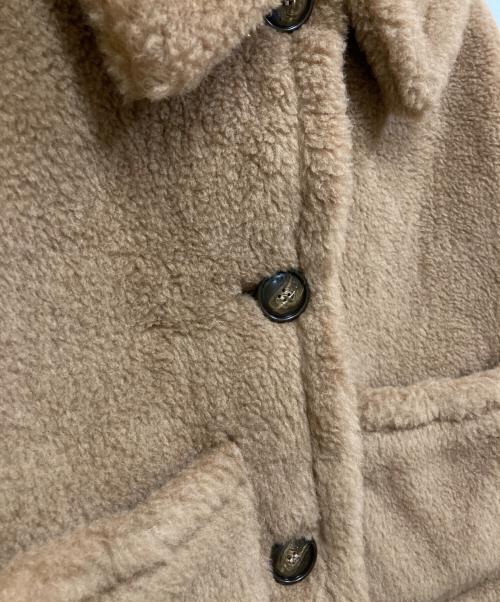 MaxMara（マックスマーラ）MaxMara (マックスマーラ) NEWTERZO TEDDY テディベア ケープボアケープ キャメル サイズ:Sの古着・服飾アイテム