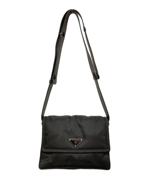 PRADA（プラダ）PRADA (プラダ) スモールパデットRe－Nylon ショルダーバック ブラックの古着・服飾アイテム