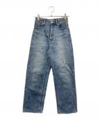 YANUKヤヌーク）の古着「LEA/Boys Straight/ビンテージヘイジーブルー デニムパンツ」｜ブルー
