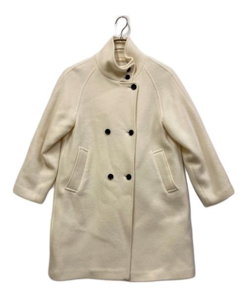 nano・universe（ナノ・ユニバース）nano・universe (ナノ・ユニバース) 24AW PECOLAMBウールカシミヤスタンドカラーコート ホワイト サイズ:Sの古着・服飾アイテム