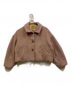 URBAN RESEARCH ROSSOアーバンリサーチロッソ）の古着「『UR TECH』F by ROSSO シャギーボックスジャケット」｜ピンク