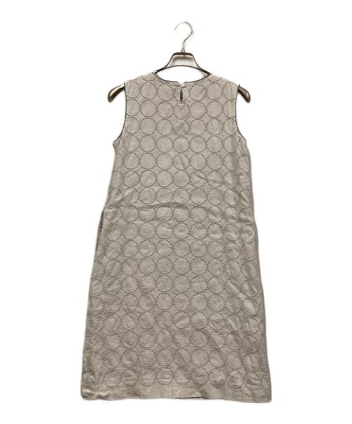 mina perhonen（ミナ ペルホネン）mina perhonen (ミナ ペルホネン) tambourine ノースリーブワンピース アイボリー サイズ:36の古着・服飾アイテム