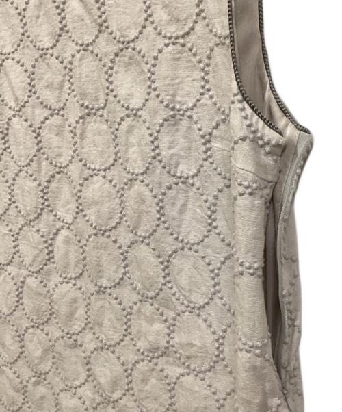 mina perhonen（ミナ ペルホネン）mina perhonen (ミナ ペルホネン) tambourine ノースリーブワンピース アイボリー サイズ:36の古着・服飾アイテム