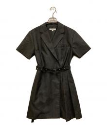 moussy（マウジー）の古着「BLAZER PLEATS ミニドレス」｜グレー