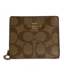 COACH（コーチ）の古着「シグネチャースナップ ウォレット」｜ベージュ