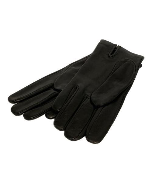 HERMES（エルメス）HERMES (エルメス) ミニドッグ・アノー/ラムスキングローブ ブラックの古着・服飾アイテム
