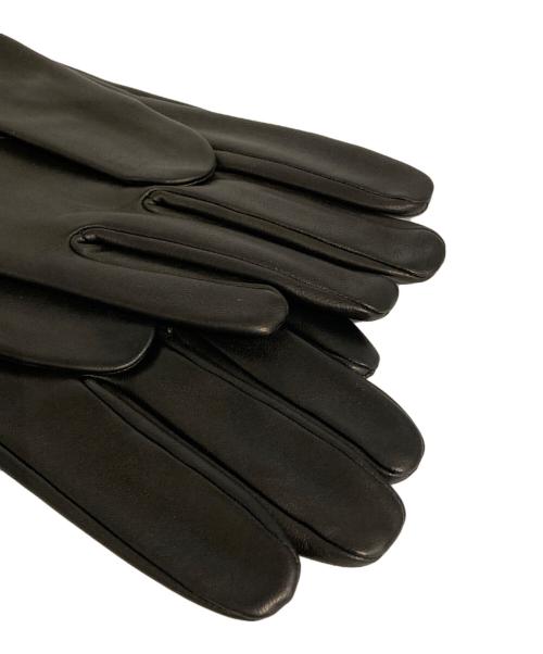 HERMES（エルメス）HERMES (エルメス) ミニドッグ・アノー/ラムスキングローブ ブラックの古着・服飾アイテム