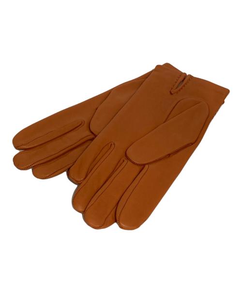HERMES（エルメス）HERMES (エルメス) レザーグローブ オレンジの古着・服飾アイテム