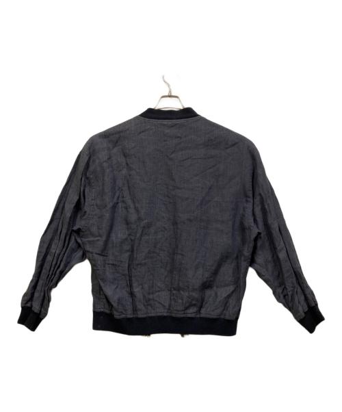 ERMENEGILDO ZEGNA（エルメネジルド・ゼニア）ERMENEGILDO ZEGNA (エルメネジルド・ゼニア) リネンMA-1ジャケット インディゴ サイズ:50の古着・服飾アイテム