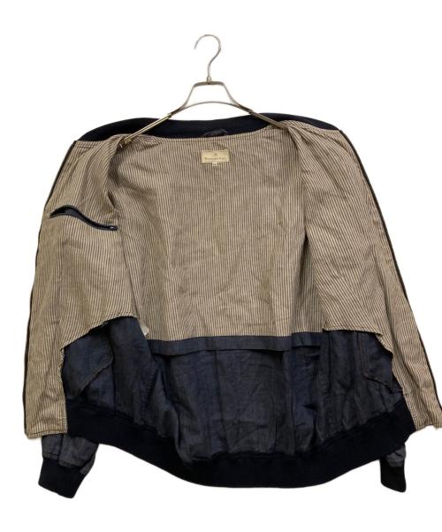 ERMENEGILDO ZEGNA（エルメネジルド・ゼニア）ERMENEGILDO ZEGNA (エルメネジルド・ゼニア) リネンMA-1ジャケット インディゴ サイズ:50の古着・服飾アイテム