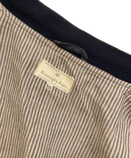ERMENEGILDO ZEGNA（エルメネジルド・ゼニア）ERMENEGILDO ZEGNA (エルメネジルド・ゼニア) リネンMA-1ジャケット インディゴ サイズ:50の古着・服飾アイテム