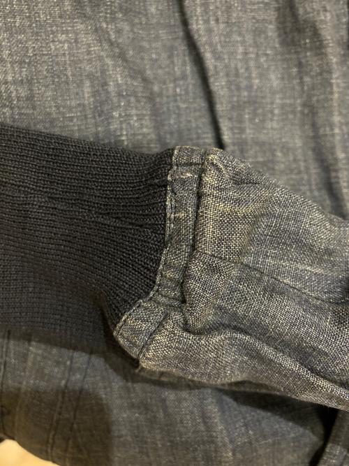 ERMENEGILDO ZEGNA（エルメネジルド・ゼニア）ERMENEGILDO ZEGNA (エルメネジルド・ゼニア) リネンMA-1ジャケット インディゴ サイズ:50の古着・服飾アイテム