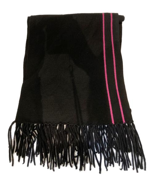 HERMES（エルメス）HERMES (エルメス) カシミヤ・ウールマフラー ブラック サイズ:表記なしの古着・服飾アイテム