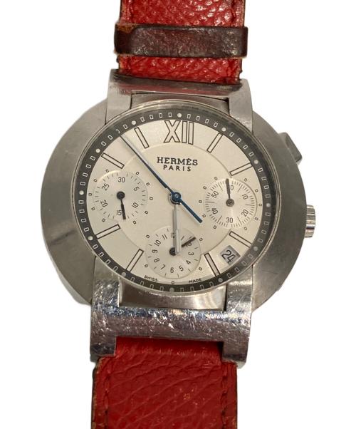 HERMES（エルメス）HERMES (エルメス) ノマード クロノグラフ シルバー×レッドの古着・服飾アイテム