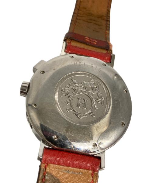HERMES（エルメス）HERMES (エルメス) ノマード クロノグラフ シルバー×レッドの古着・服飾アイテム