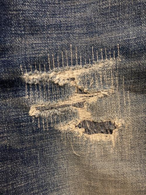 FDMTL（ファンダメンタル）FDMTL (ファンダメンタル) ダメージ加工スキニーフィットストレッチデニムパンツ インディゴ サイズ:SIZE W28の古着・服飾アイテム