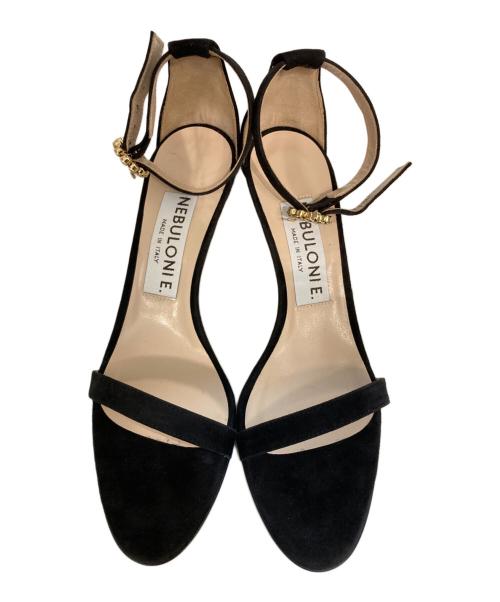 NEBULONIE（ネブローニ）NEBULONIE (ネブローニ) ビジューストラップパンプス ブラック サイズ:SIZE 37.5の古着・服飾アイテム