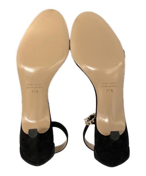 NEBULONIE（ネブローニ）NEBULONIE (ネブローニ) ビジューストラップパンプス ブラック サイズ:SIZE 37.5の古着・服飾アイテム