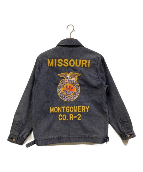 HOUSTON（ヒューストン）HOUSTON (ヒューストン) WASHED CORDUROY FFA JACKET/ファーマーズジャケット パープル サイズ:Mの古着・服飾アイテム