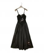 pinkspinkピンクスピンク）の古着「キャミソールワンピース」｜ブラック