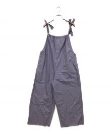 l'atelier du savon（アトリエドゥサボン）の古着「ギンガムチェックサロペット」｜ブルー×ホワイト