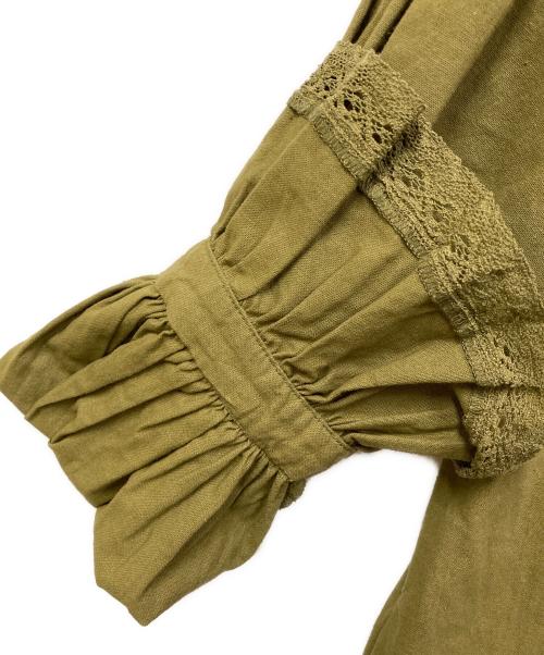 bulle de savon（ビュル デ サボン）bulle de savon (ビュル デ サボン) レースビックカラー オリーブ サイズ:SIZE Freeの古着・服飾アイテム