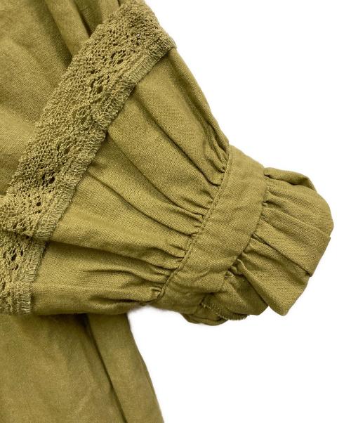 bulle de savon（ビュル デ サボン）bulle de savon (ビュル デ サボン) レースビックカラー オリーブ サイズ:SIZE Freeの古着・服飾アイテム