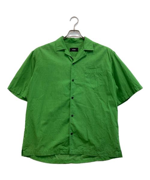 EGON lab（エゴンラボ）EGON lab (エゴンラボ) S/Sオープンカラーシャツ グリーン サイズ:Sの古着・服飾アイテム