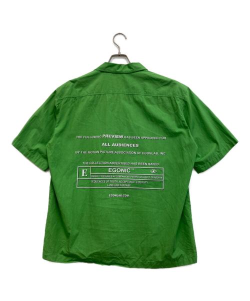 EGON lab（エゴンラボ）EGON lab (エゴンラボ) S/Sオープンカラーシャツ グリーン サイズ:Sの古着・服飾アイテム