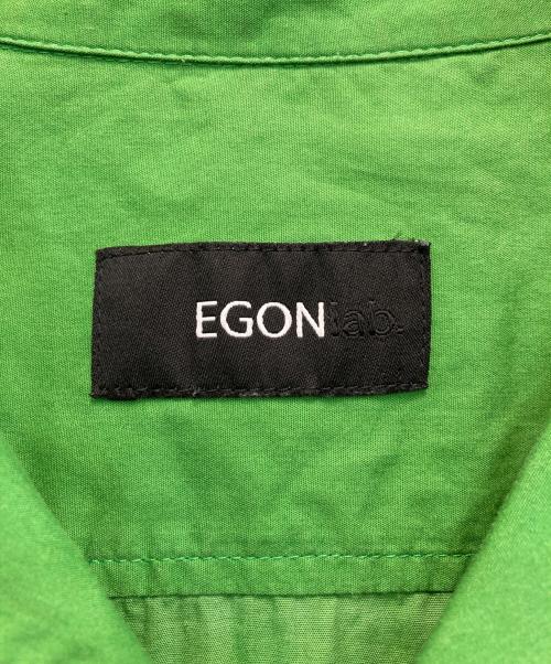 EGON lab（エゴンラボ）EGON lab (エゴンラボ) S/Sオープンカラーシャツ グリーン サイズ:Sの古着・服飾アイテム