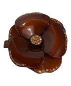 ALEXANDRE de Parisアレクサンドルドゥパリ）の古着「フラワーモチーフヘアクリップ」｜ブラウン