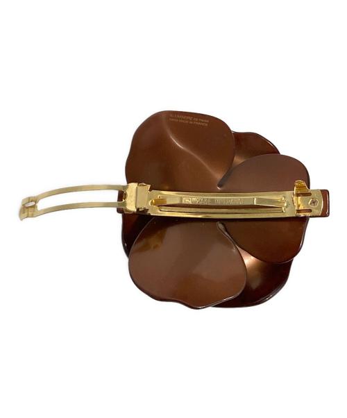 ALEXANDRE de Paris（アレクサンドルドゥパリ）ALEXANDRE de Paris (アレクサンドルドゥパリ) フラワーモチーフヘアクリップ ブラウンの古着・服飾アイテム